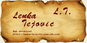 Lenka Tejović vizit kartica